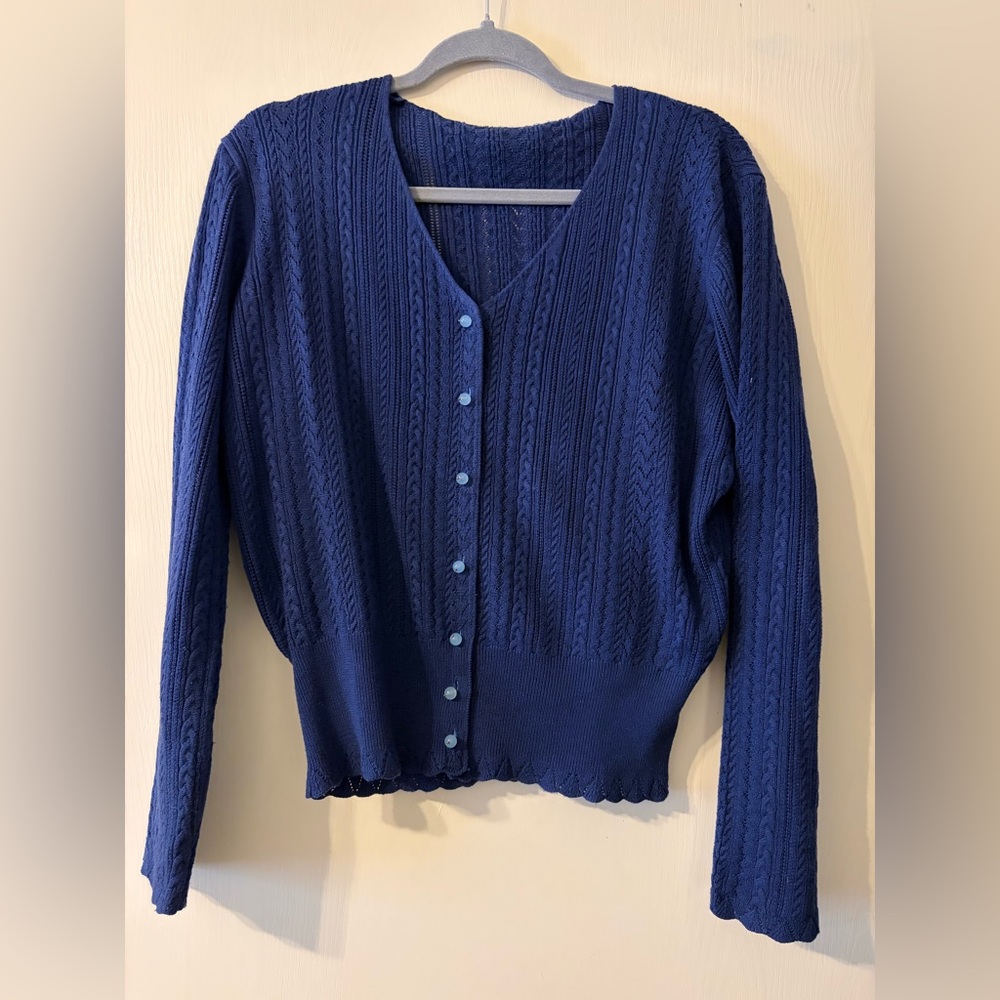 Feminine Navy sweater